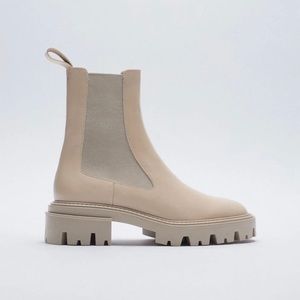 Zara Leather Lug Sole Boots
